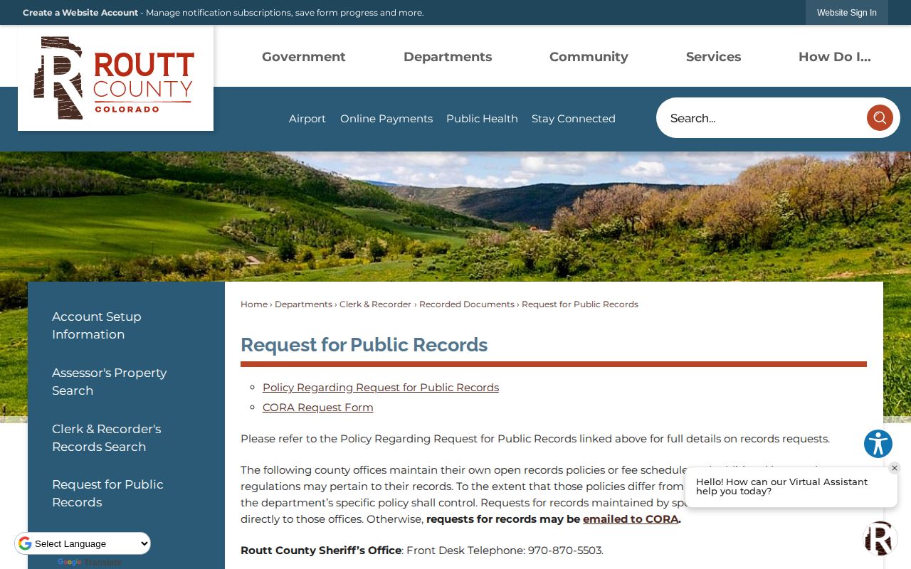 Routt County 72-hour release county records fallback