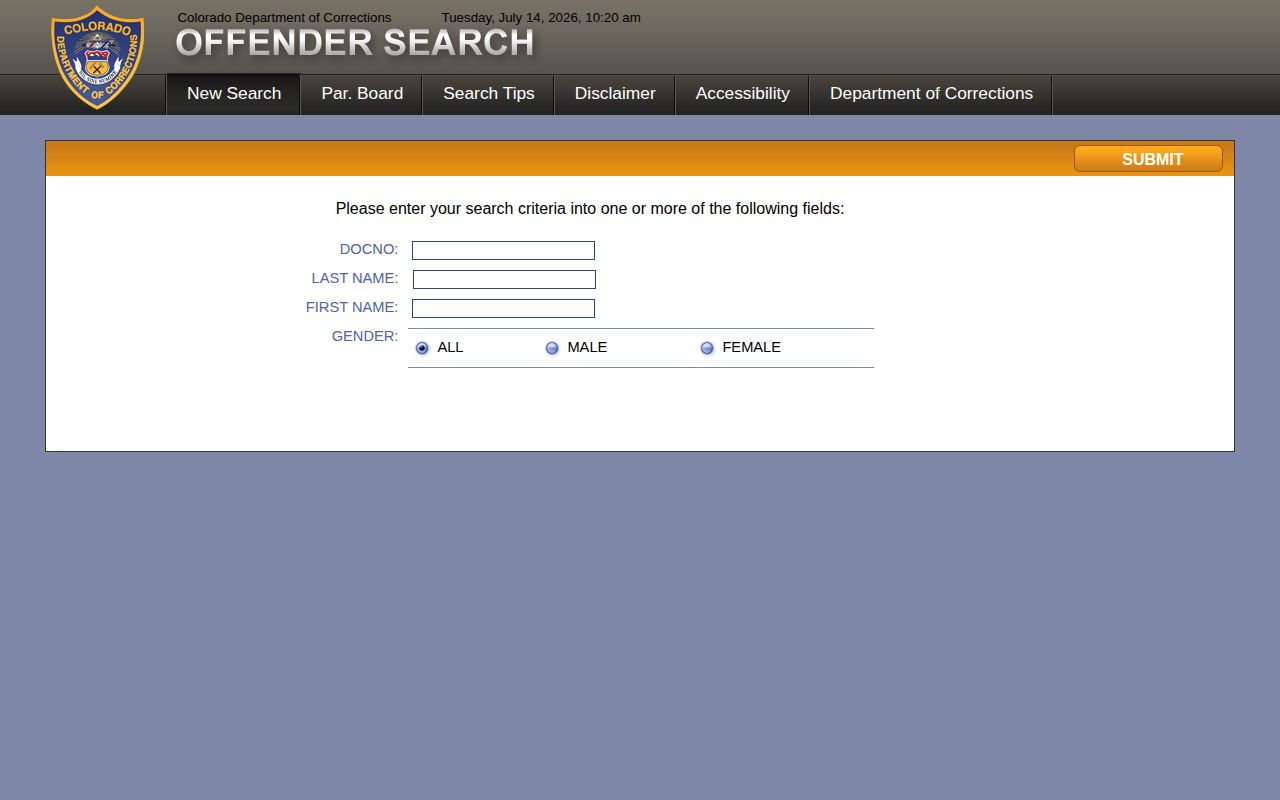 Routt County released inmates CDOC offender search